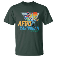 Funny Afro Caribbean Heritage T Shirt Caribbean Island Pride Flags Palm Tree - Wonder Print Shop