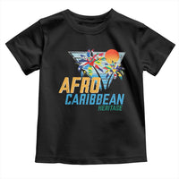 Funny Afro Caribbean Heritage Toddler T Shirt Caribbean Island Pride Flags Palm Tree - Wonder Print Shop