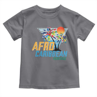 Funny Afro Caribbean Heritage Toddler T Shirt Caribbean Island Pride Flags Palm Tree - Wonder Print Shop