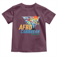 Funny Afro Caribbean Heritage Toddler T Shirt Caribbean Island Pride Flags Palm Tree - Wonder Print Shop