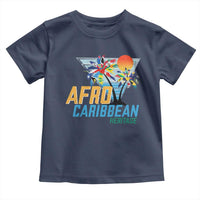 Funny Afro Caribbean Heritage Toddler T Shirt Caribbean Island Pride Flags Palm Tree - Wonder Print Shop