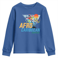 Funny Afro Caribbean Heritage Youth Sweatshirt Caribbean Island Pride Flags Palm Tree - Wonder Print Shop