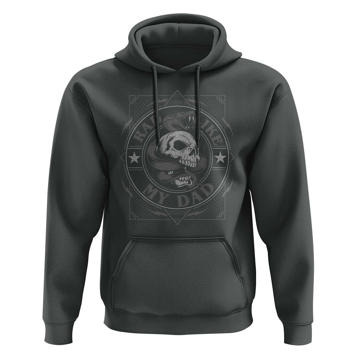 Funny Rad Like My Dad Hoodie Vintage Skull Snake Fathers Day