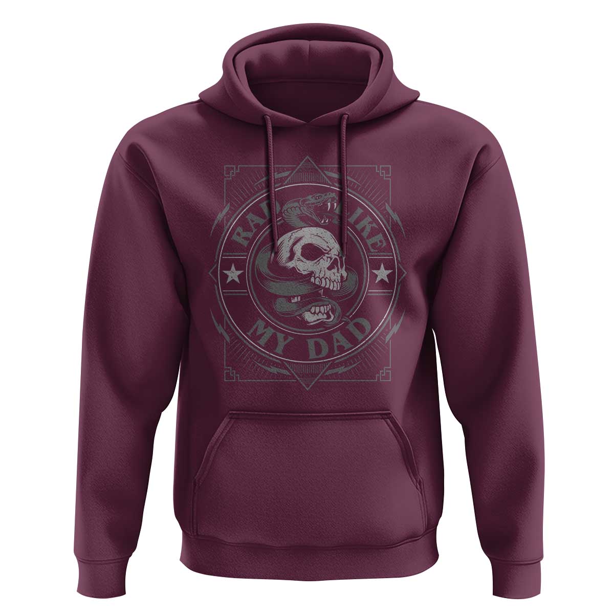 Funny Rad Like My Dad Hoodie Vintage Skull Snake Fathers Day