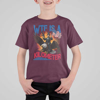 WTF Is A Kilometer Abraham Lincoln T Shirt For Kid Funny USA Patriotic 4th of July