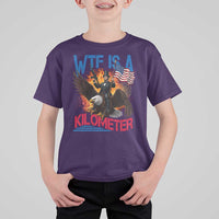 WTF Is A Kilometer Abraham Lincoln T Shirt For Kid Funny USA Patriotic 4th of July