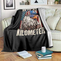 WTF Is A Kilometer Throw Blanket Bald Eagle 4th of July Funny USA Patriotic