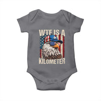 WTF Is A Kilometer Baby Onesie Bald Eagle 4th of July Funny USA Patriotic
