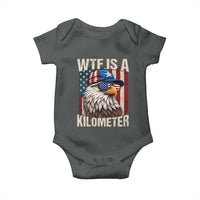 WTF Is A Kilometer Baby Onesie Bald Eagle 4th of July Funny USA Patriotic