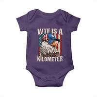 WTF Is A Kilometer Baby Onesie Bald Eagle 4th of July Funny USA Patriotic
