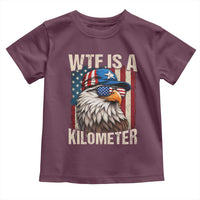 WTF Is A Kilometer Toddler T Shirt Bald Eagle 4th of July Funny USA Patriotic