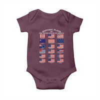 Historic Flags of The United States of America Baby Onesie US History