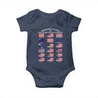 Historic Flags of The United States of America Baby Onesie US History