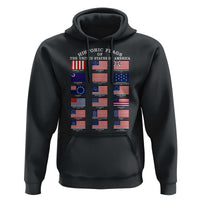 Historic Flags of The United States of America Hoodie US History 4th of July