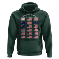 Historic Flags of The United States of America Hoodie US History 4th of July