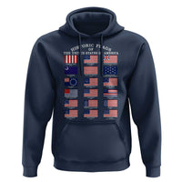 Historic Flags of The United States of America Hoodie US History 4th of July