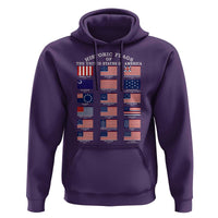 Historic Flags of The United States of America Hoodie US History 4th of July