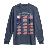 Historic Flags of The United States of America Long Sleeve Shirt US History