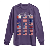 Historic Flags of The United States of America Long Sleeve Shirt US History