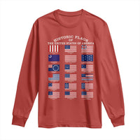 Historic Flags of The United States of America Long Sleeve Shirt US History