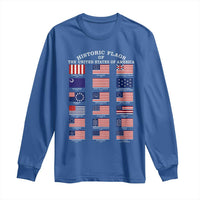 Historic Flags of The United States of America Long Sleeve Shirt US History