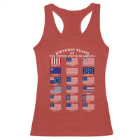 Historic Flags of The United States of America Racerback Tank Top US History