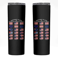 Historic Flags of The United States of America Skinny Tumbler US History 4th of July