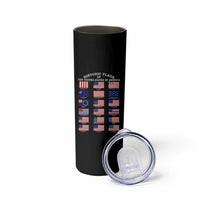 Historic Flags of The United States of America Skinny Tumbler US History 4th of July