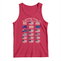 Historic Flags of The United States of America Tank Top US History 4th of July