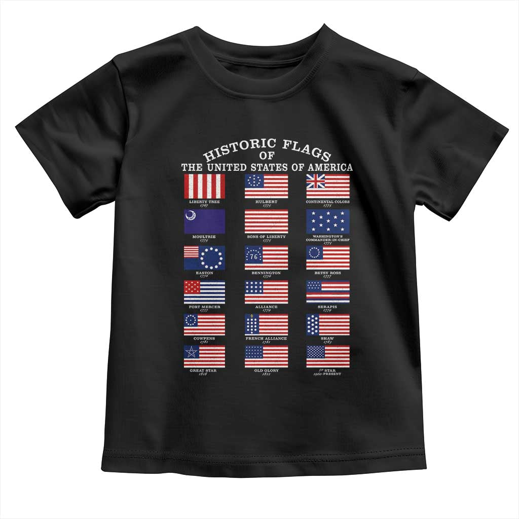 Historic Flags of The United States of America Toddler T Shirt US History
