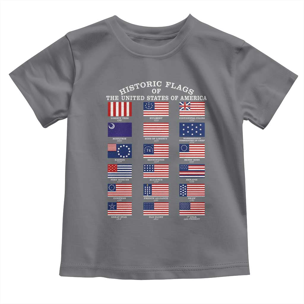 Historic Flags of The United States of America Toddler T Shirt US History
