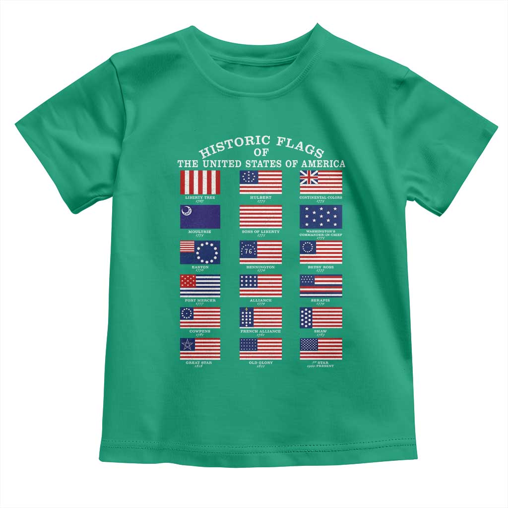Historic Flags of The United States of America Toddler T Shirt US History