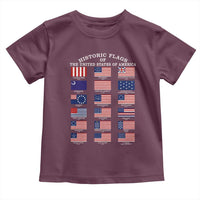 Historic Flags of The United States of America Toddler T Shirt US History