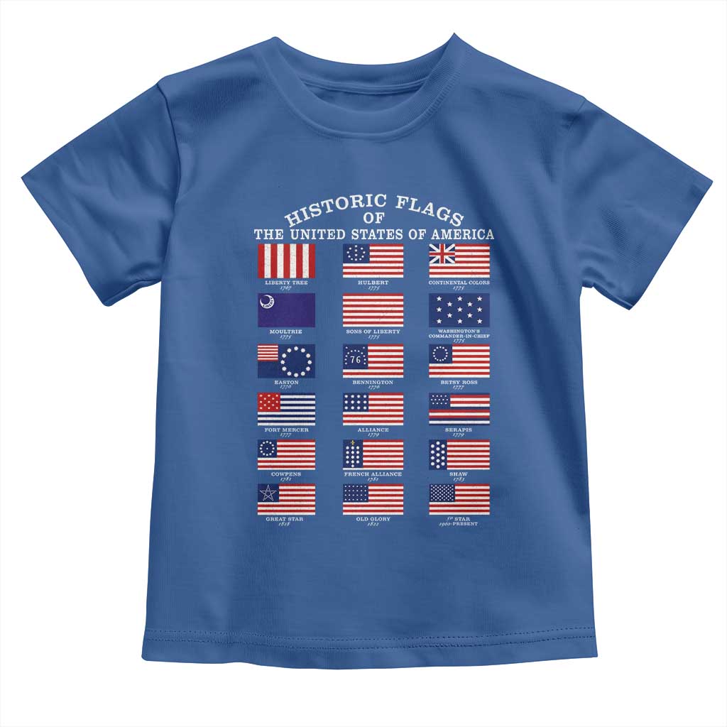 Historic Flags of The United States of America Toddler T Shirt US History