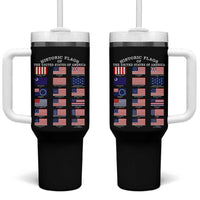 Historic Flags of The United States of America Tumbler With Handle US History 4th of July