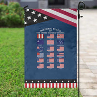 Historic Flags of The United States of America Patriotic Garden Flag US History 4th of July
