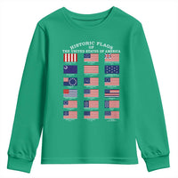 Historic Flags of The United States of America Youth Sweatshirt US History