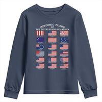 Historic Flags of The United States of America Youth Sweatshirt US History
