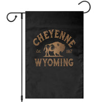 Cheyenne Wyoming Est 1867 WY Bison Cowboy State Pride Garden Flag