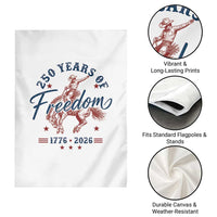 250 Years Of Freedom Cowboy Garden Flag Western 250th Anniversary USA 1776 2026