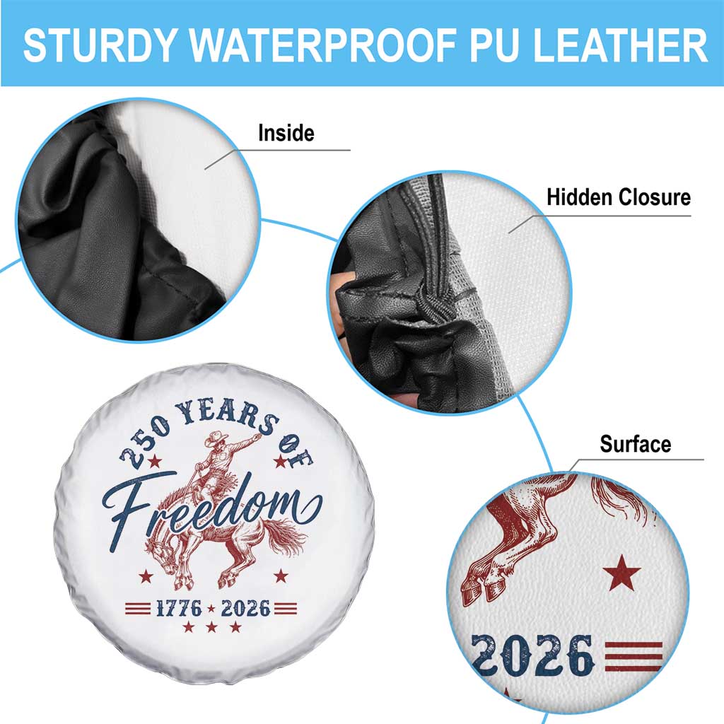 250 Years Of Freedom Cowboy Spare Tire Cover Western 250th Anniversary USA 1776 2026
