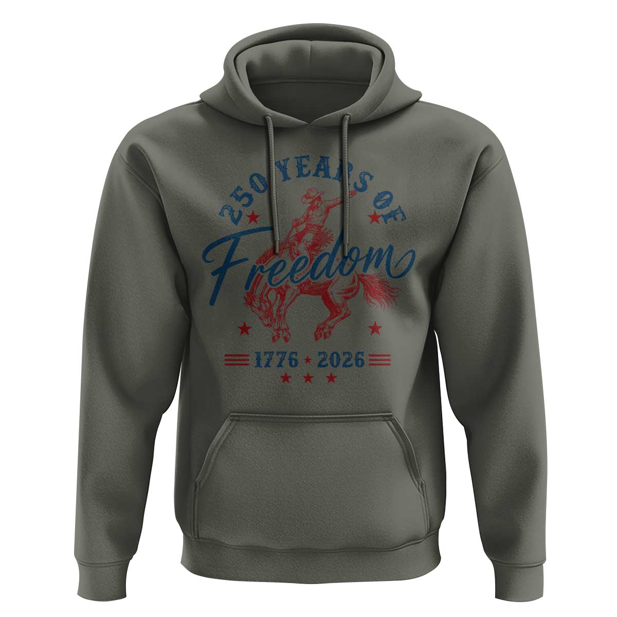 250 Years Of Freedom Cowboy Hoodie Western 250th Anniversary USA 1776 2026