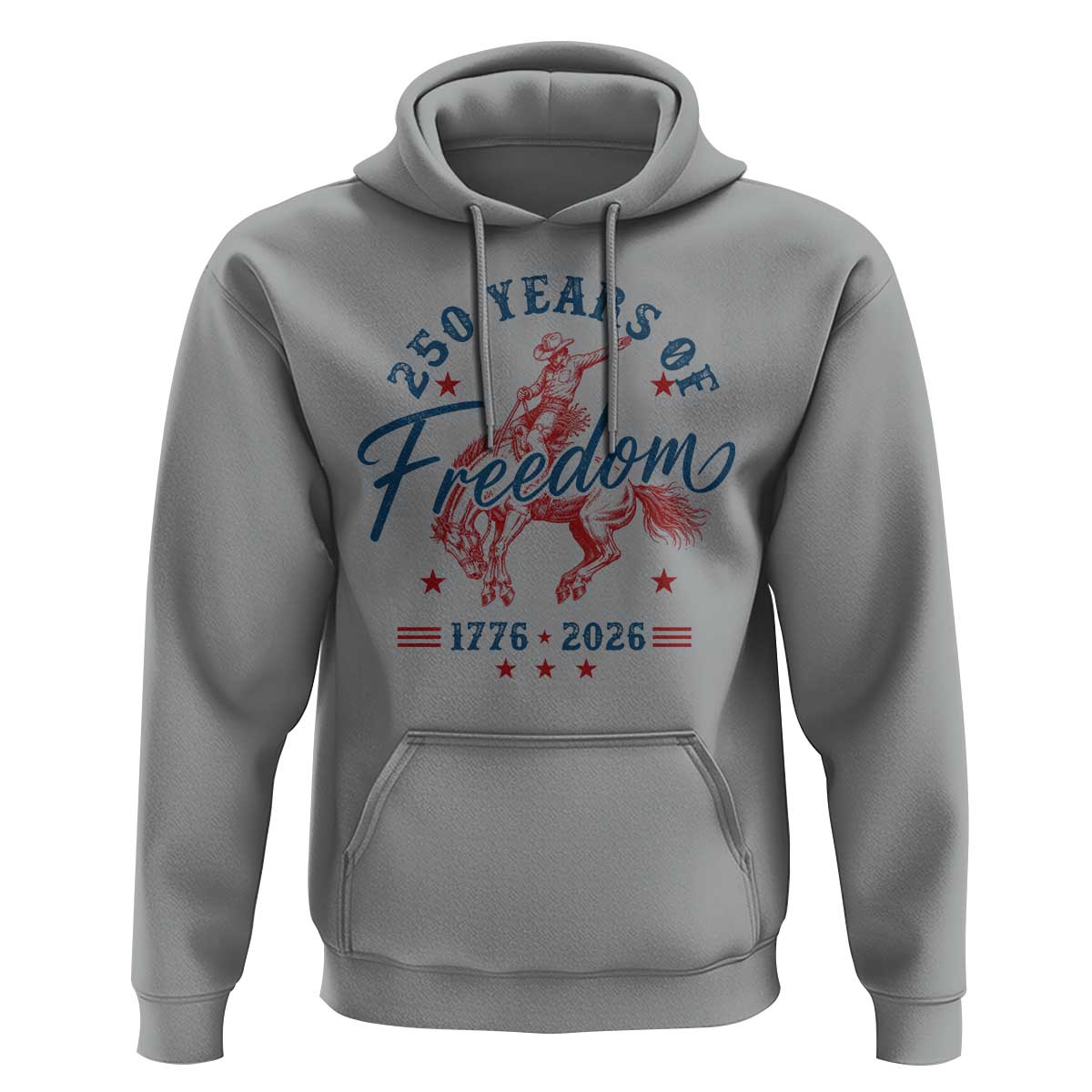 250 Years Of Freedom Cowboy Hoodie Western 250th Anniversary USA 1776 2026
