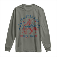 250 Years Of Freedom Cowboy Long Sleeve Shirt Western 250th Anniversary USA 1776 2026