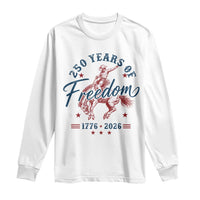 250 Years Of Freedom Cowboy Long Sleeve Shirt Western 250th Anniversary USA 1776 2026