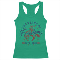 250 Years Of Freedom Cowboy Racerback Tank Top Western 250th Anniversary USA 1776 2026