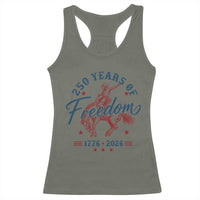 250 Years Of Freedom Cowboy Racerback Tank Top Western 250th Anniversary USA 1776 2026