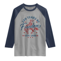 250 Years Of Freedom Cowboy Raglan Shirt Western 250th Anniversary USA 1776 2026