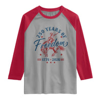 250 Years Of Freedom Cowboy Raglan Shirt Western 250th Anniversary USA 1776 2026