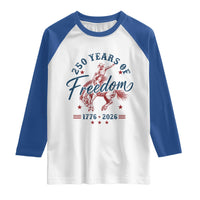 250 Years Of Freedom Cowboy Raglan Shirt Western 250th Anniversary USA 1776 2026